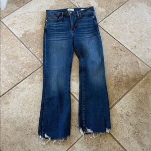 Frame Denim Dark Blue Leans le crop mini boot size 28